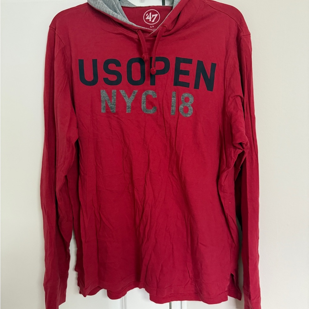 US Open 2018- 47 Brand Long Sleeve Hooded T Shirt Size S
